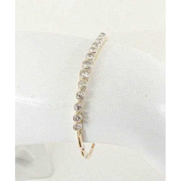 4MM Diamond Tennis Bracelet Lab Created 4Ct Round Cut Women's 14K Yellow Gold Plated