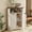 White&brown, variant on Vabches Fluted Corner Cabinet for Small Space, Modern Corner Storage Cabinet with 2 Doors and Adjustable Shelf for Bathroom, Kitchen, Living Room, Natural