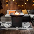 thumbnail image 5 of 28" Propane Gas Fire Pit Table,50000 BTU Square Steel Fire Pit for Outside Patio Deck Garden Backyard,Black, 5 of 8