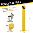 thumbnail image 3 of Telyswee 1pcs 2pcs Safety Bollard Post, 48" Height Steel Bollard Post, 4.5" Diameter Security Traffic Barrier Post, Yellow Steel Bollard for Warehouse Parking Lot, 3 of 7