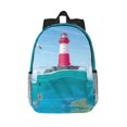 thumbnail image 1 of Disketp Lighthouse Sea Port Mochila Escolar de 15 Pulgadas, Mochila Ligera para Estudiantes, Viajes y Trabajo, Cómoda y Resistente para el Uso Diario, 1 of 6