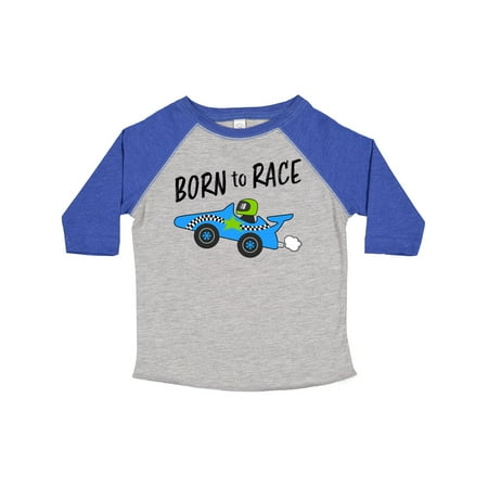 

Inktastic Born to Race- Blue Race Car Gift Toddler Boy or Toddler Girl T-Shirt