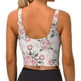 thumbnail image 3 of Lsque Rose Flowers Printed Women'S Sports Bra, Compression, Moisture Wicking, High-Impact Sports Bra For Women,Supportive sports bra-Small, 3 of 9
