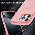 thumbnail image 4 of TECH CIRCLE Magnetic Phone Case for iPhone 15 (2023 Release) 6.1", Compatible with MagSafe, Woven Texture Translucent Back Cover, Shockprooof Protective Lightweight Slim Case, Pink, 4 of 9