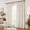 Beige White-40"W x 100"L( Pack of 2), variant on Pinch Pleated Beige White Sheer Curta84 Inches Long Light Filtering Linen Blend Neutral Boho Farmhouse With Hooks For Living Room