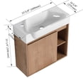 thumbnail image 2 of Modern Bathroom Vanity 24'' Wall-Mounted Bathroom Vanity with White Ceramic Sink & Soft-Close Door, KD-Packing,Wooden Bathroom Vanity, 2 of 21