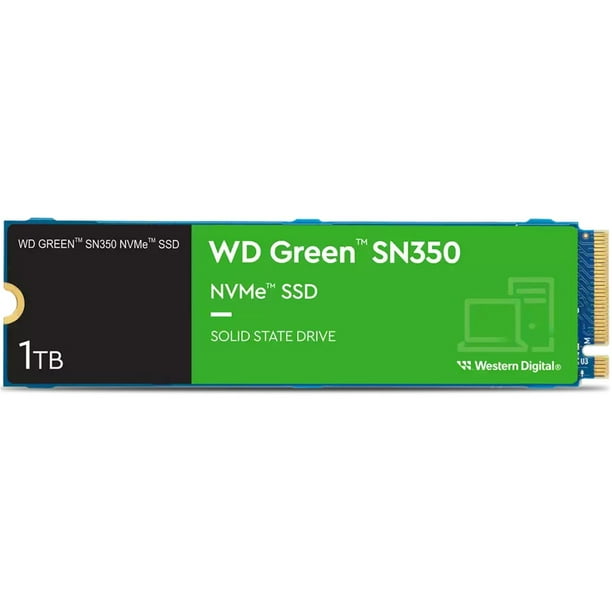 Unidad de Estado Solido SSD M.2 1TB WESTERN DIGITAL Green SN350 NVMe PCIe 3.0 2400/1850 MB/s Western Digital WDS100T2G0C