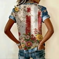 thumbnail image 4 of Trgacdwlo Waffle 250 Anniversary USA Shirts 1776-2026 Flag Print Womens Short Sleeve Shirt Independence Day Red White and Blue Womens Fourth of July Shirt XL, 4 of 4