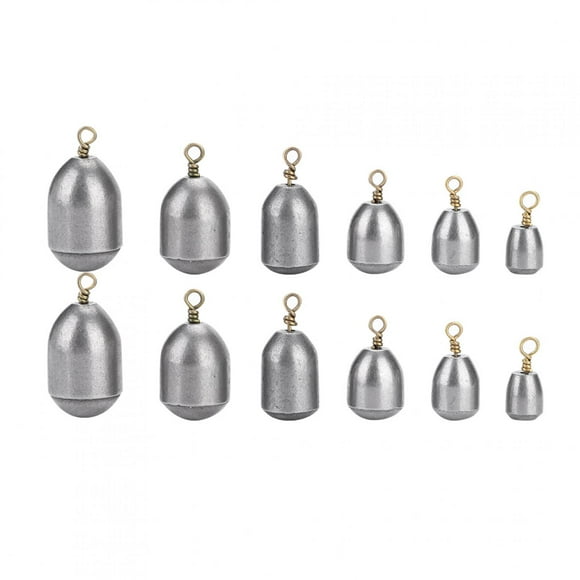 12pcs Eco friendly Fishing Sinker Iron Weight Fish Casting Tool Set with Box