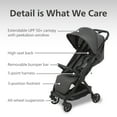 thumbnail image 2 of Unilove Pika Travel Stroller, Onyx Black, 2 of 7
