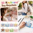 thumbnail image 3 of 26-Key Mini Mechanical Keyboard Fidget Keychain Clicky Keycap Stress Relief | Llavero Teclado Miniatura Antiestreses Realistic Clicker Button Mechanical Press Feel Gift for Office Home (style-H), 3 of 12