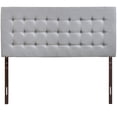thumbnail image 2 of Modern Contemporary Queen Size Headboard, Grey Fabric, 4900, 2 of 5