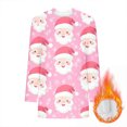 thumbnail image 5 of Women’s Fuzzy Fleece Christmas Sweatshirt Oversized Crewneck Xmas Tree Print Pullover Winter Warm Loungewear Top Soft Comfy Casual Holiday Sweatshirt with Pockets,Pink,XL, 5 of 5