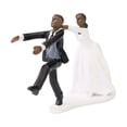 thumbnail image 4 of Adornos de pastel de boda Soledad figuritas de novia y novio centro de mesa Regalo Primero de la torta de boda, 4 of 9
