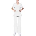 thumbnail image 6 of Hanen Basic Scrub Set for Women - Slim V-Neck Scrub Top & Multi Pocket Skinny Cargo Scrub Pants, 6 of 7