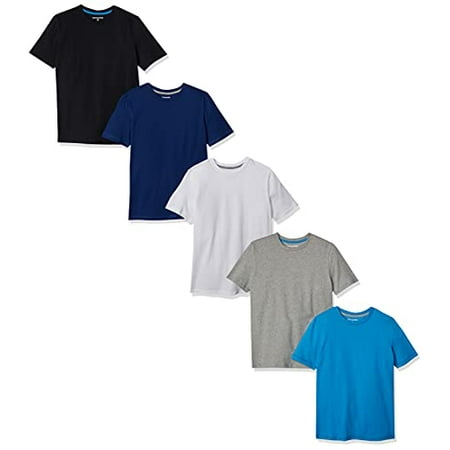Toddler Boys' Short-Sleeve T-Shirts, Pack of 5, 5-Pack Blue Mix, 2T 