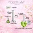 thumbnail image 5 of Small Heart CZ Solitaire Flat Back Stud Earrings Body Piercings by Ginger Lyne 2 Sets Post 6mm 8mm Included, 5 of 7