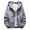 Gray, variant on LYXSSBYX Winter Jackets for Men Clearance Men's Autumn Winter Casual Pure Color Plus Size Hoodie Zipper Outdoor Sport Coat