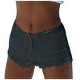 thumbnail image 1 of Women's Summer Knitted Hollow Out Drawstring Beach Shorts - Elastic Polyester, Swim & Vacation Essential, 1 of 8