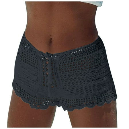 Women s High Waisted Bikini Bottom - High Cut Cheeky Rave Bottoms Sexy Hollow Out Drawstring Womens Bikini Bottoms for Beach  Swimming Pool Rave Festivals