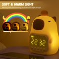 thumbnail image 2 of Capybara Veilleuse avec Réveil Numérique, Mignonne Lampe de Chambre de Bébé Rechargeable à Pression, Veilleuse en Silicone à Intensité Réglable pour Enfants-HAPDEN, 2 of 4