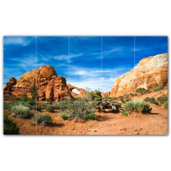Picture-Tiles.com: Canyon Ceramic Tile Wall Mural WAL500358-53XL. 60"W x 36"H using (15) 12" x 12" Ceramic Tiles-Satin Finish