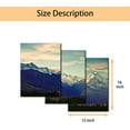 thumbnail image 5 of - 3 Piece Canvas Wall Art - New Zealand Scenic Mountain Landscape Shot at Mount Cook National Park - Natural Landscape Modern Artwork Home Decor Stretched and Framed Ready to Hang - 12"x16"x3, 5 of 6
