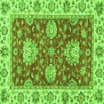 thumbnail image 1 of Ahgly Company Indoor Square Oriental Green Traditional Area Rugs, 5' Square, 1 of 4