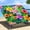 Floral C, variant on Miytal Blacklight Sunshade Sail 6x6 ft UV Reactive Mandala Patio Canopy