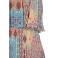 thumbnail image 5 of LASCANA Women's Patchwork Print Bandeau Maxi Dress Ruffle Trim, 5 of 5