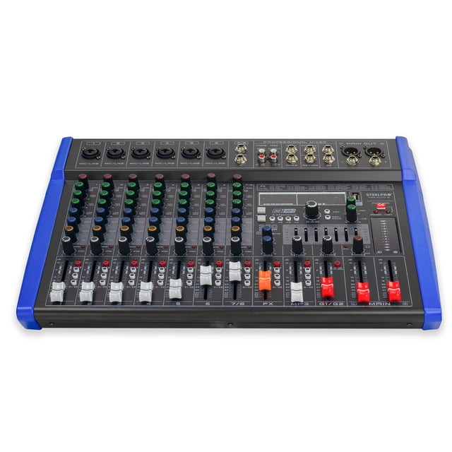 Mezcladora Profesional 8 Canales Bluetooth Eqz Steelpro