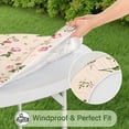 thumbnail image 5 of Pioneer Flower Floral Print Pattern Round Fitted Tablecloth with Elastic Edge,Dining Table Cover Waterproof,Outdoor Round Tablecloth for Camping,Dining,Indoor and Outdoor, 5 of 7