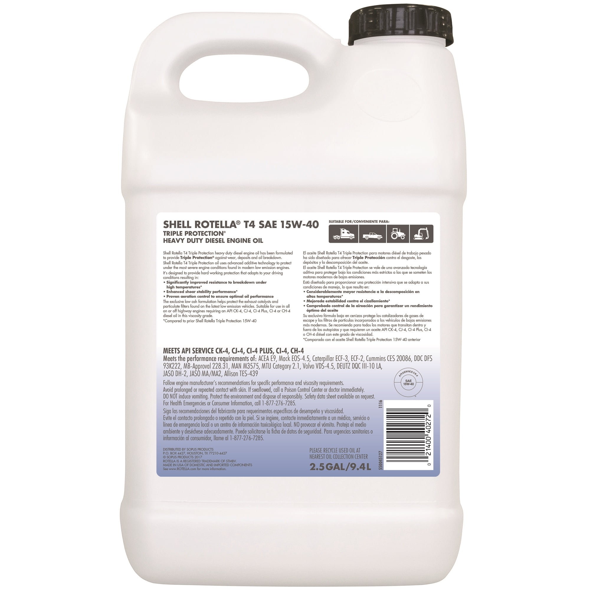 Shell Rotella T4 >> Shell Rotella T4 15w 40 Heavy Duty Diesel Oil 2 5 Gal Walmart Com Shell Rotella T4 >> Shell Rotella T4 15w 40 Heavy Duty Diesel Oil 2 5 Gal Walmart Com