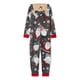 thumbnail image 4 of Pijama De Navidad con pijama dibujos animados alce / muñeco de nieve estampado cremallera mono, 4 of 4