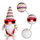 thumbnail image 3 of Juego de 3 elfos de peluche de decoración navideña para la cocina del hogar con temática de playa de verano, 3 of 5