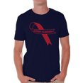 thumbnail image 1 of Awkward Styles Autism Awareness Red Ribbon Support Unique Graphic T-shirt Tops, 1 of 4