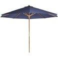 thumbnail image 1 of All Things Cedar TU90-B 10 ft. Teak Market Umbrella & Canopy, Blue, 1 of 3