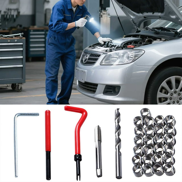 Outil Fileté en Acier Inoxydable Bouchon à Vis pour Tarauder et Réparer les Raccords Filetés dans les Installations de Service 30 Pcs