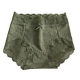 thumbnail image 2 of YWDJ Women Brief Panties Breathable Lace Lightweight No Show S Breathable Comfortable Soft and Sexy Lace Satin Underwear Green XL, 2 of 4