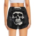 thumbnail image 4 of Uemuo Magician Hat Skull Pattern Women's Athletic Shorts High Waisted Running Shorts with Liner Pockets Gym Elastic Workout Shorts-Medium, 4 of 9