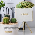 thumbnail image 4 of Macetero con Soporte Ilios Innova JY1105-G Color Blanco, 4 of 4