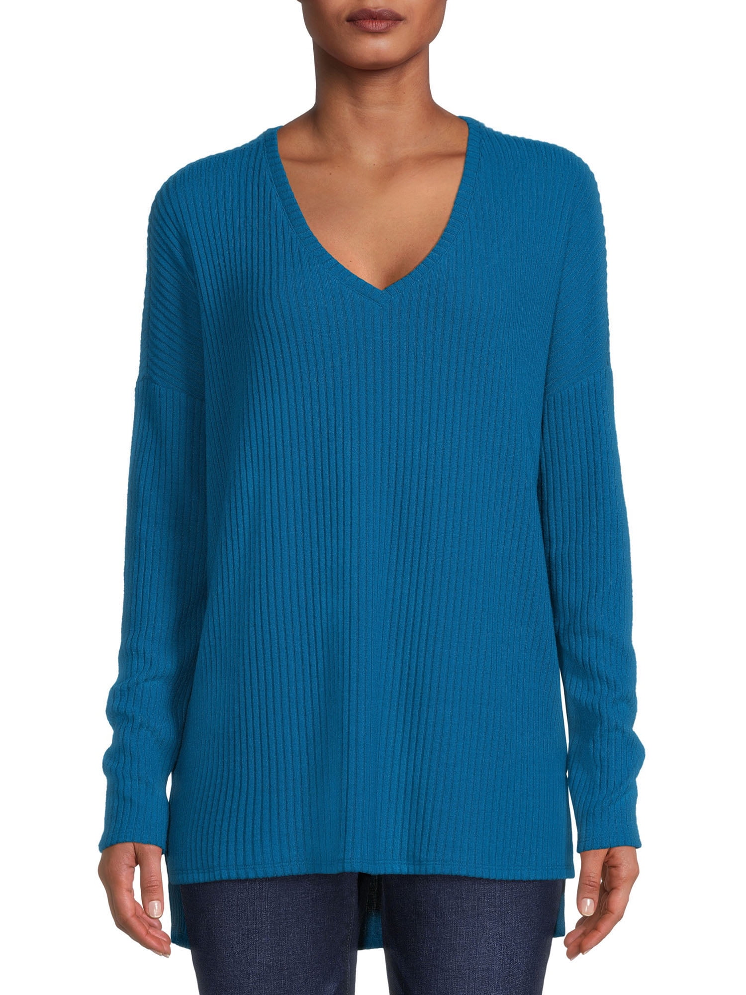 Time and Tru Women's Ribbed Tunic Top