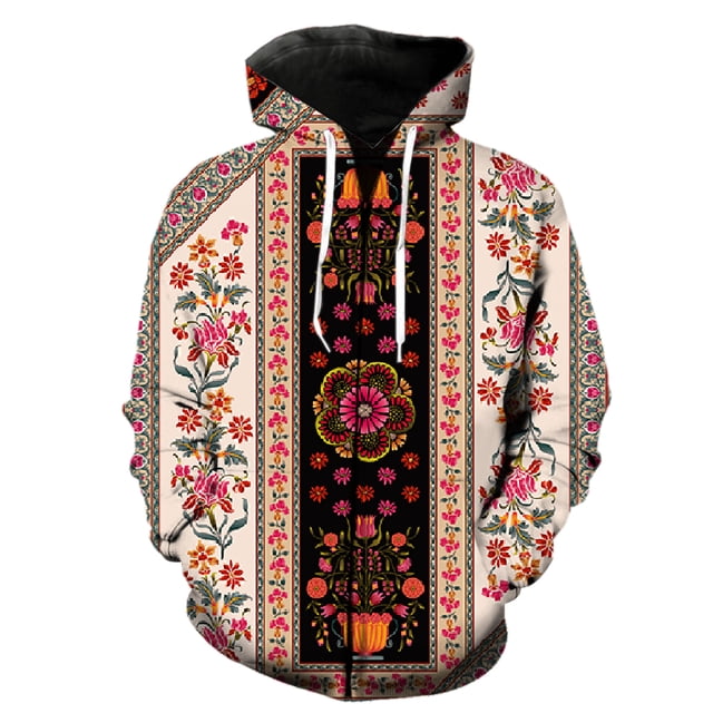 Sudadera con capucha y cremallera para hombre, estilo persa, manga larga, para adolescentes, con estampado 3D, estilo Harajuku unisex de gran tamaño