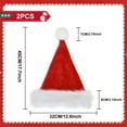thumbnail image 4 of AGCAN 2 Pack Christmas Hat, Santa Hat Holiday Hat for Adults Unisex Women Men Comfort Extra Thicken Velvet Long Fur Xmas Hat for New Year Festive Party Supplies, 4 of 8