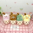 thumbnail image 3 of Animal Plush Pendant Colorful Lovely Smooth Surface Bubble Tea Chick Piggy Plush Pendant for Car, 3 of 7