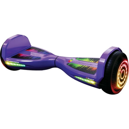 Razor Black Label Hovertrax Hoverboard for Kids Ages 8 and up - Purple  Customizable Color Grip Tape & LED Lights  Up to 9 mph and 6-mile Range  25.2V Lithium-Ion Battery  UL2272 Certified (No Charger)