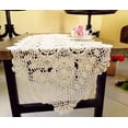 thumbnail image 4 of Fymlhomi White Handmade Crochet Cotton Table Runner Lace Doilies Doily Oval Dresser Scarves,16 by 35 Inches., 4 of 5