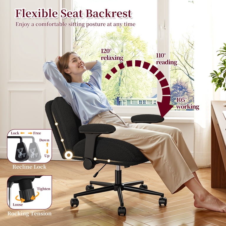 Romorgniz Criss Cross Chair with Adjustable Arms & Lumbar Support