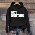 thumbnail image 2 of Womens Hoodie Long Sleeve Pullover Hoodie Sweatshirt Graphic Hoodies for Women Black Womens Sweatshirt Trendy Fall Outfits for Women Young Women, 2 of 3