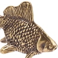 thumbnail image 6 of Raindrops Golden Brass Fish Statue Figurine for Decor with Exquisite Craft and Fine Detail 2Pcs, 6 of 7
